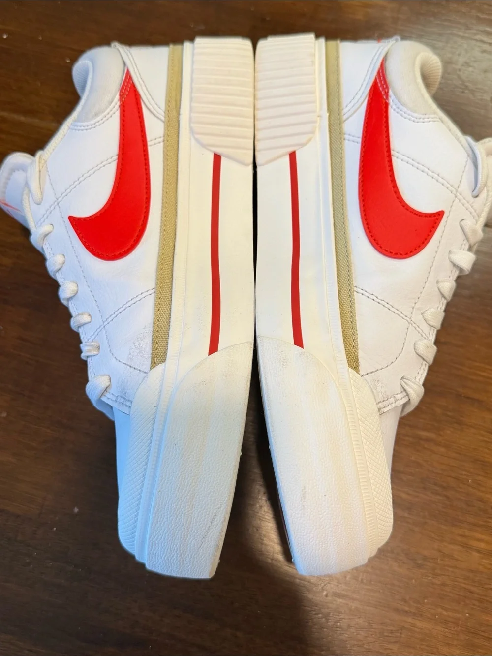 Nike Court Legacy Lift Lifestyle Sneakers Shoes White/Orange DM7590-110 Women 9